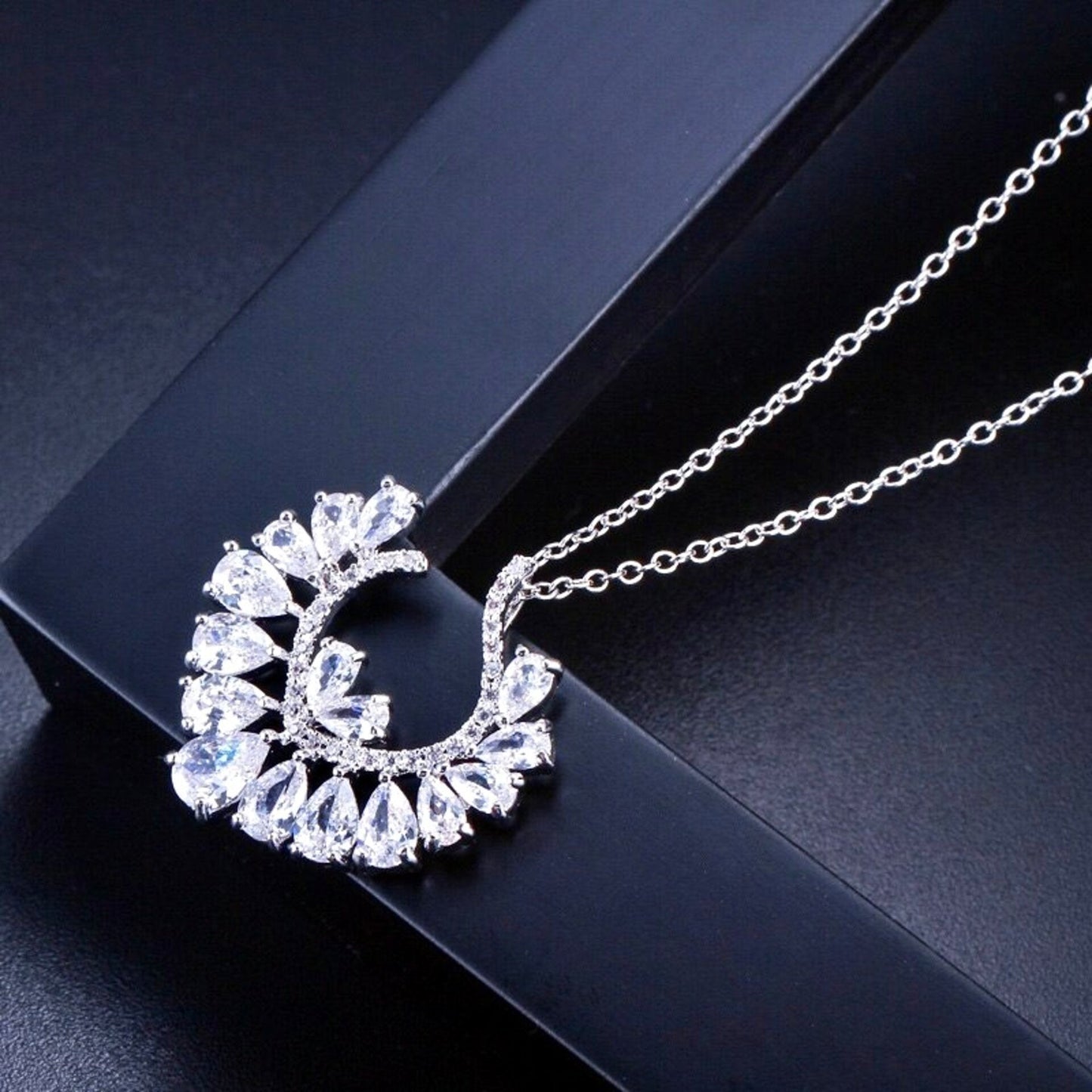 Sage - Silver Cubic Zirconia Bridal Jewelry Set