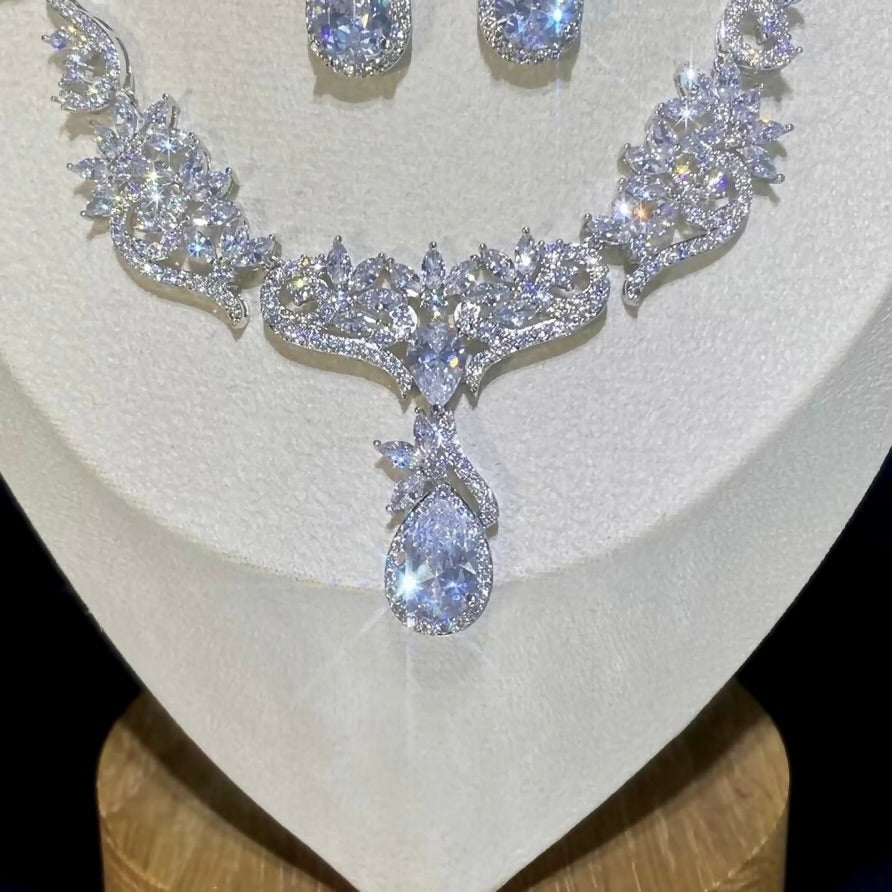 Odyssey - Silver Cubic Zirconia Bridal Jewelry Set