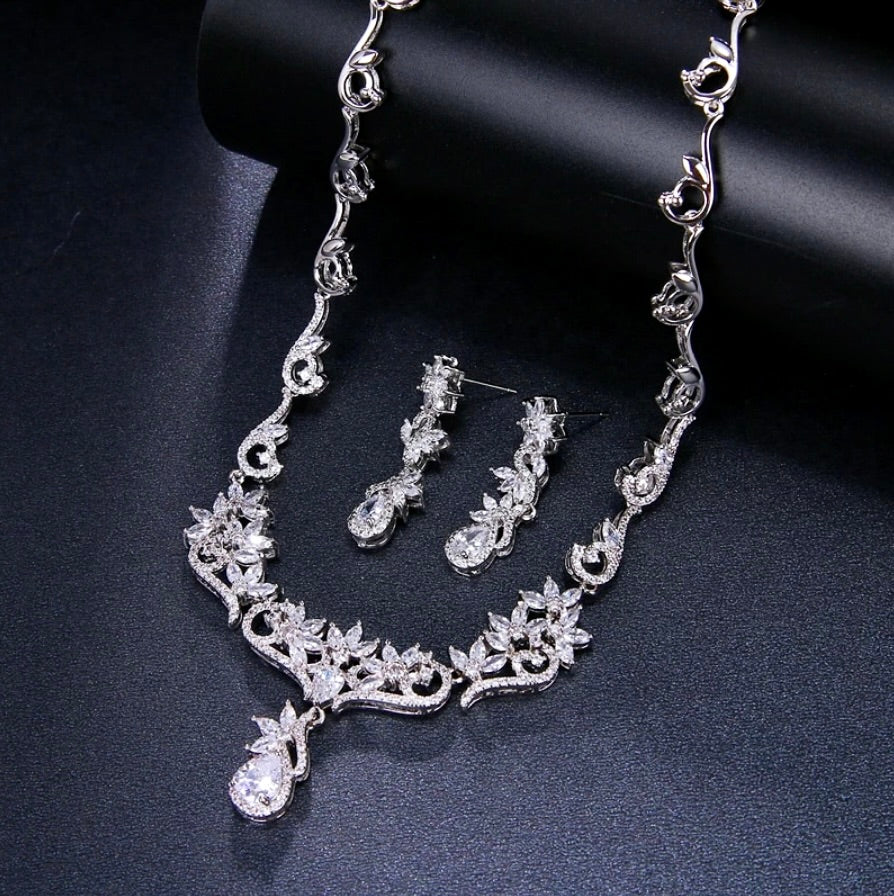 Odyssey - Silver Cubic Zirconia Bridal Jewelry Set