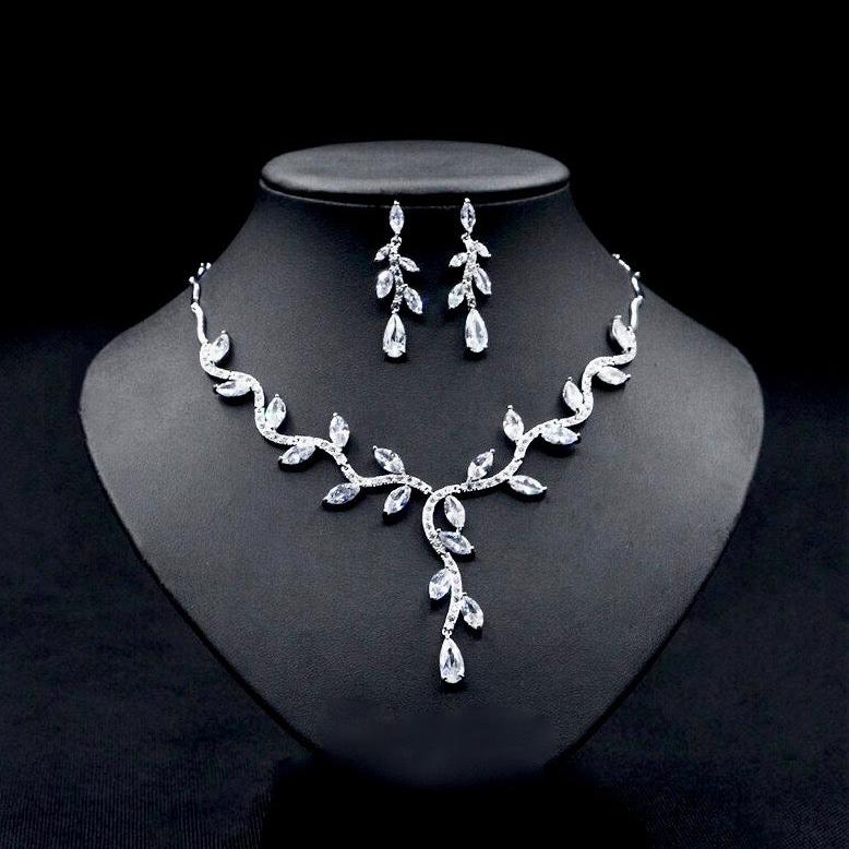 Darla - Silver Cubic Zirconia Bridal Jewelry Set