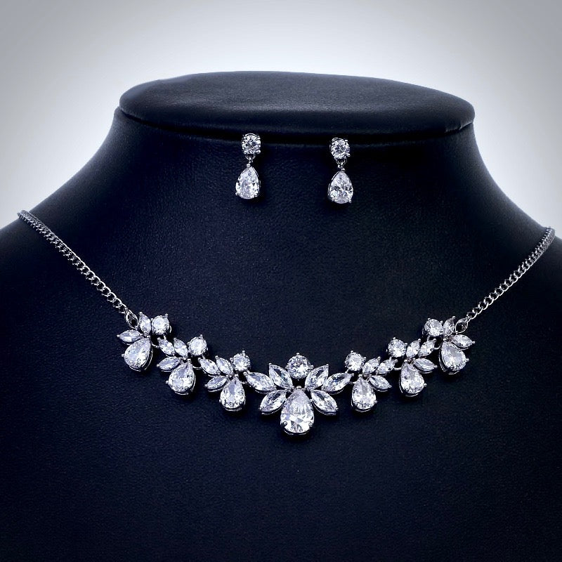 Shawna - Silver Cubic Zirconia Bridal Jewelry Set
