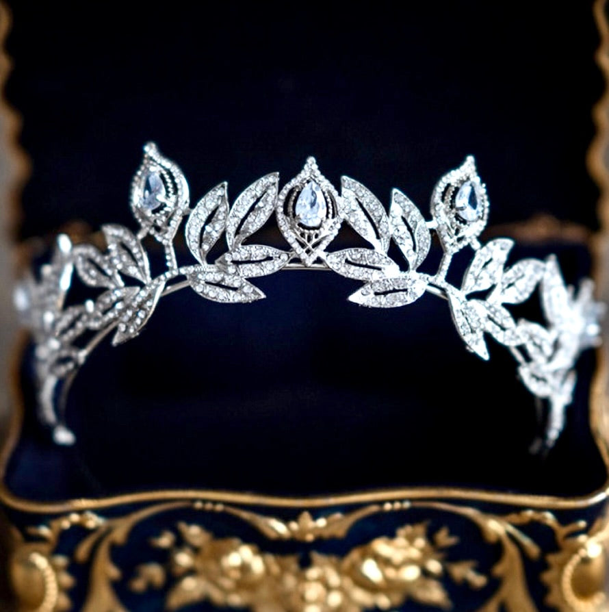 Maxine - Silver Cubic Zirconia Bridal Tiara