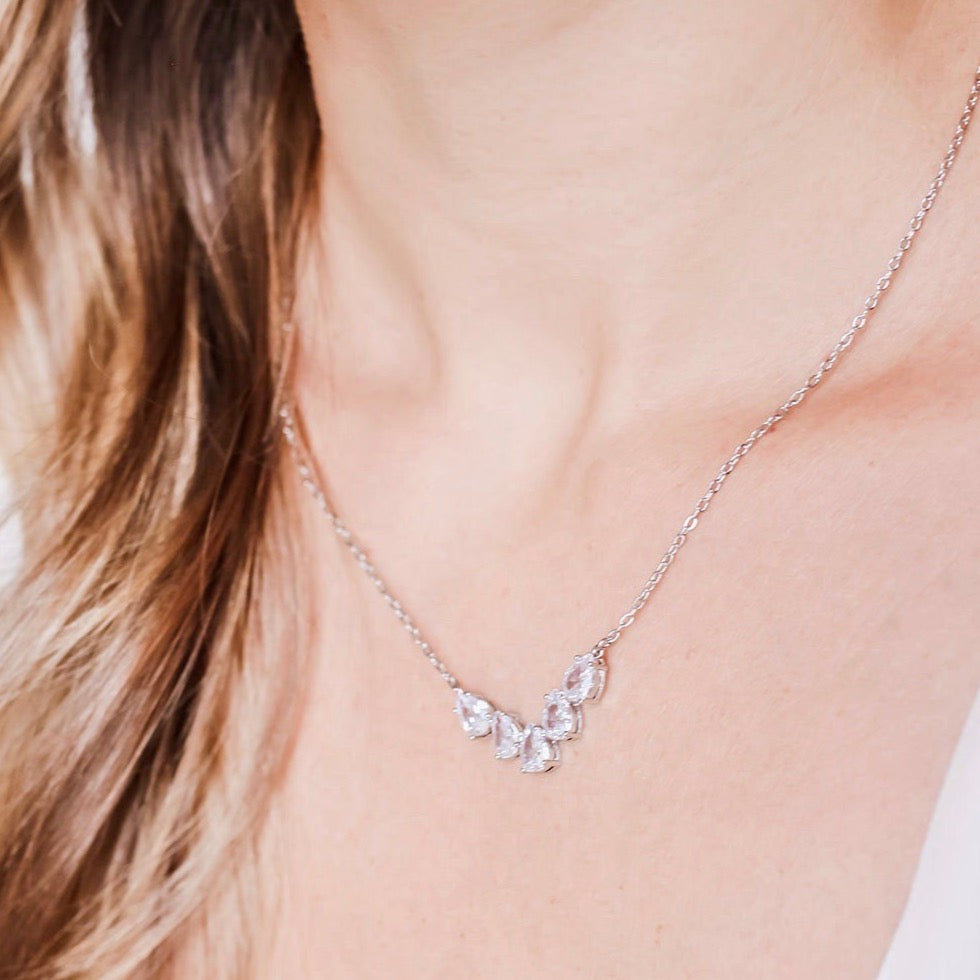 Alicia - Silver Cubic Zirconia Bridal Jewelry Set