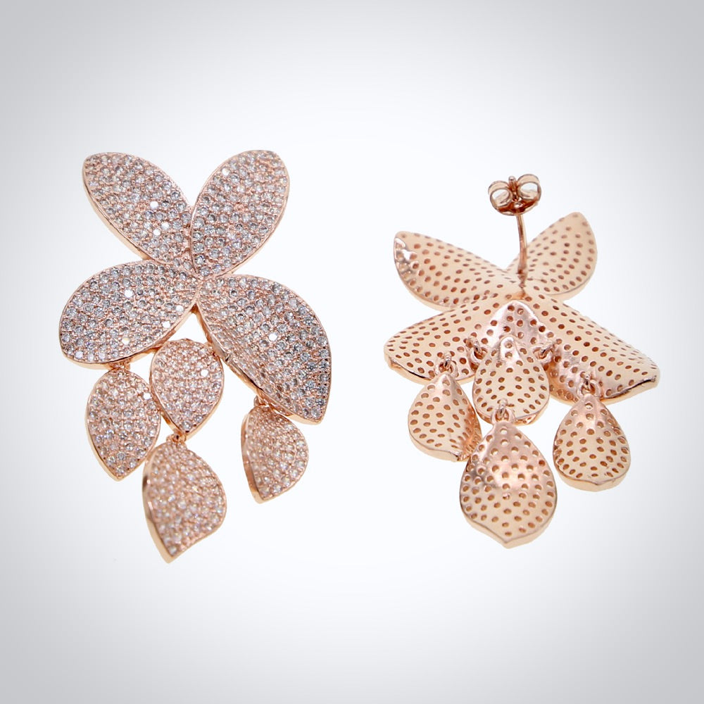 "Lucienne" - Cubic Zirconia Bridal Earrings - Available in Silver, Rose Gold and Yellow Gold