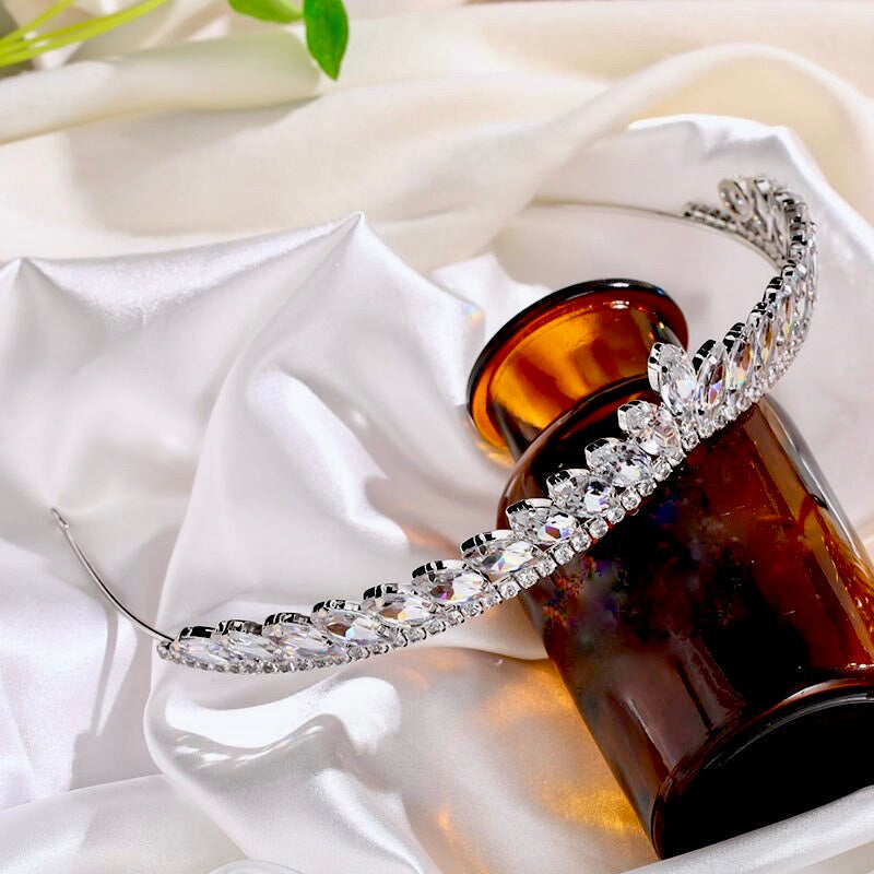 Mona - Delicate Wedding Cubic Zirconia Tiara