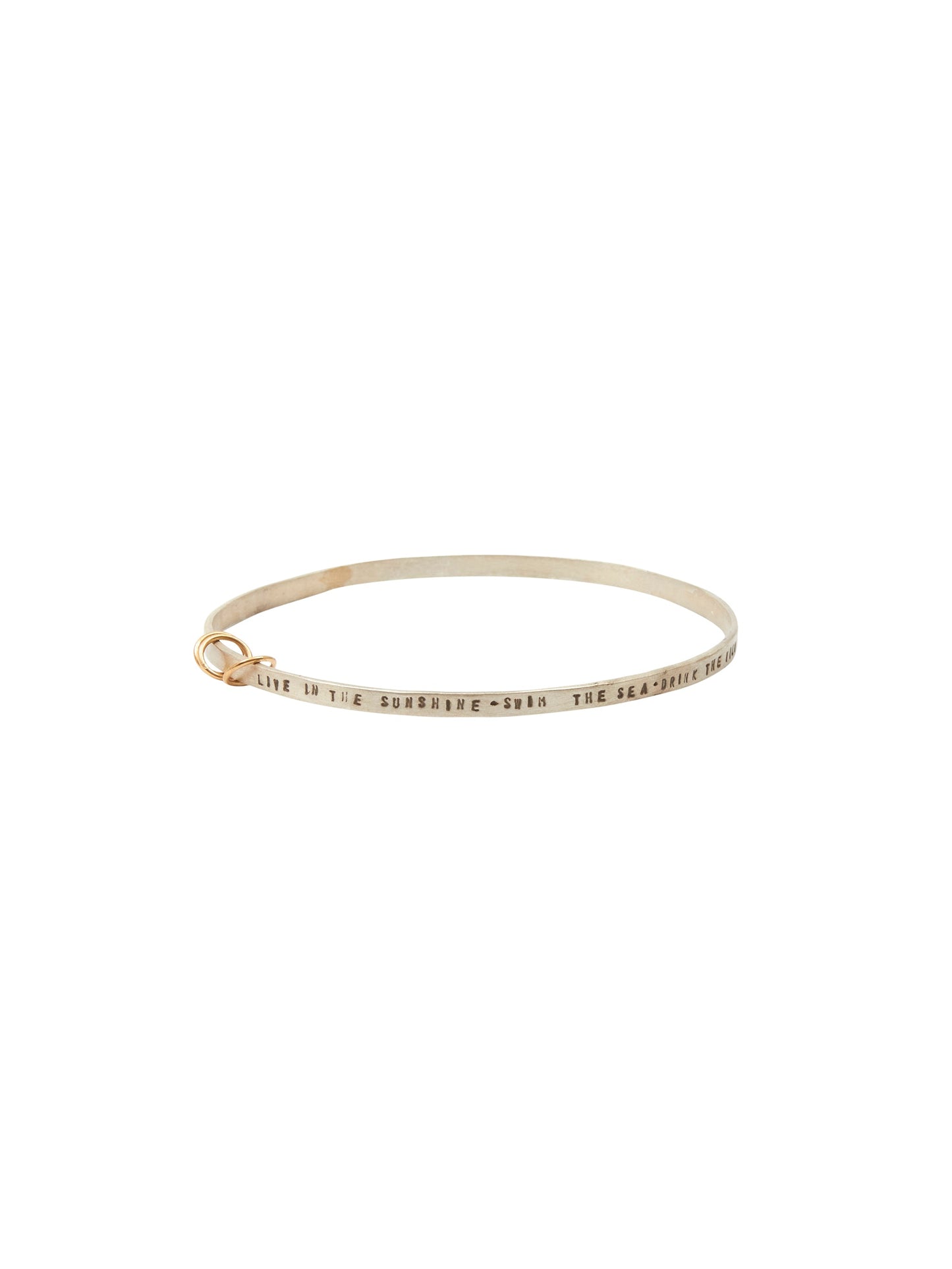 Chocolate & Steel Three Ring Bangles Ralph Waldo Emerson Quote