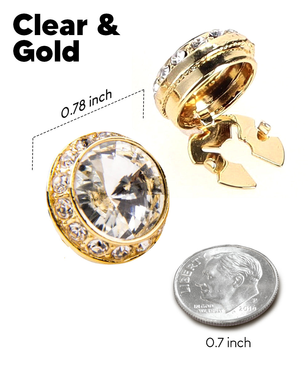 Vittorio Vico Men's Crystal Colorstone Button Cover