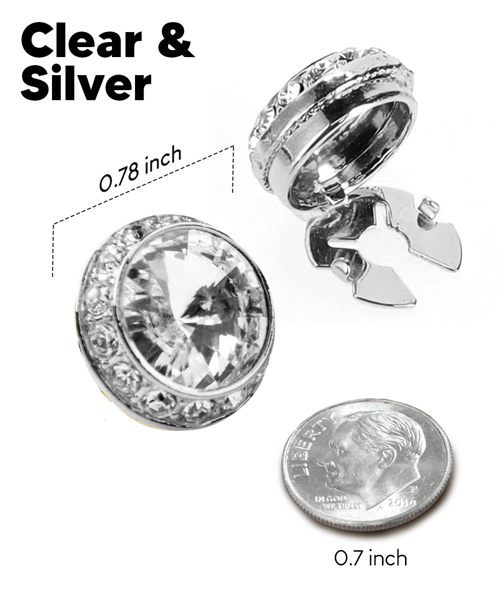 Vittorio Vico Men's Crystal Colorstone Button Cover