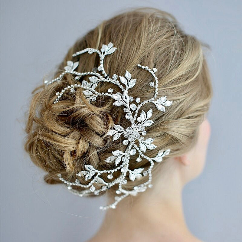 Kennedy - Silver Crystal Bridal Hair Accessory