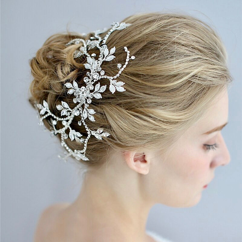 Kennedy - Silver Crystal Bridal Hair Accessory