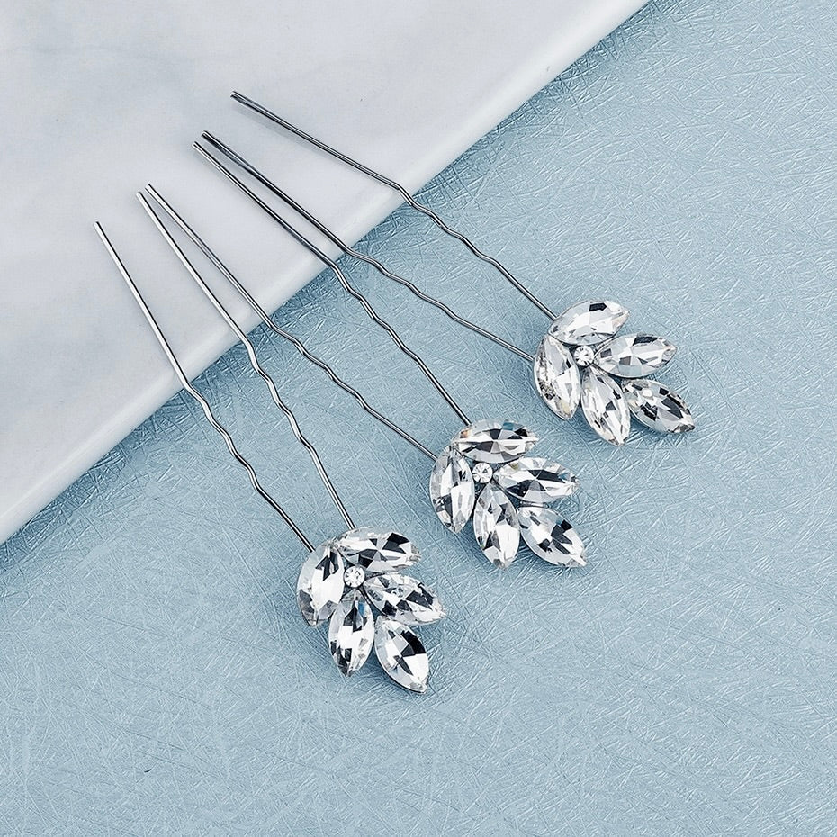 Hattie - Crystal Bridal Hair Pins - Set of 3
