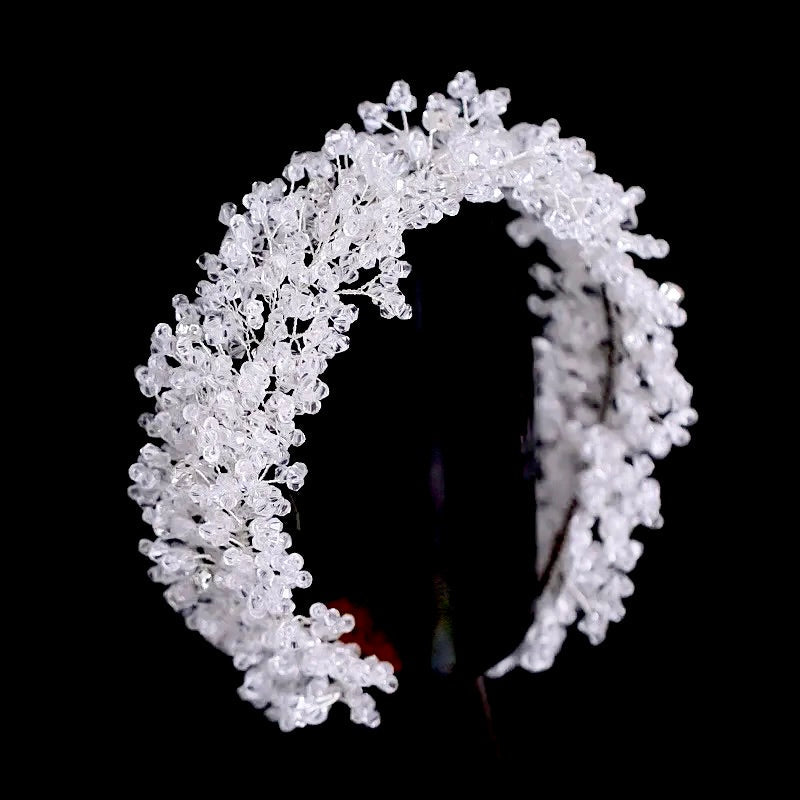 "Ira" - Silver Crystal Bridal Headband