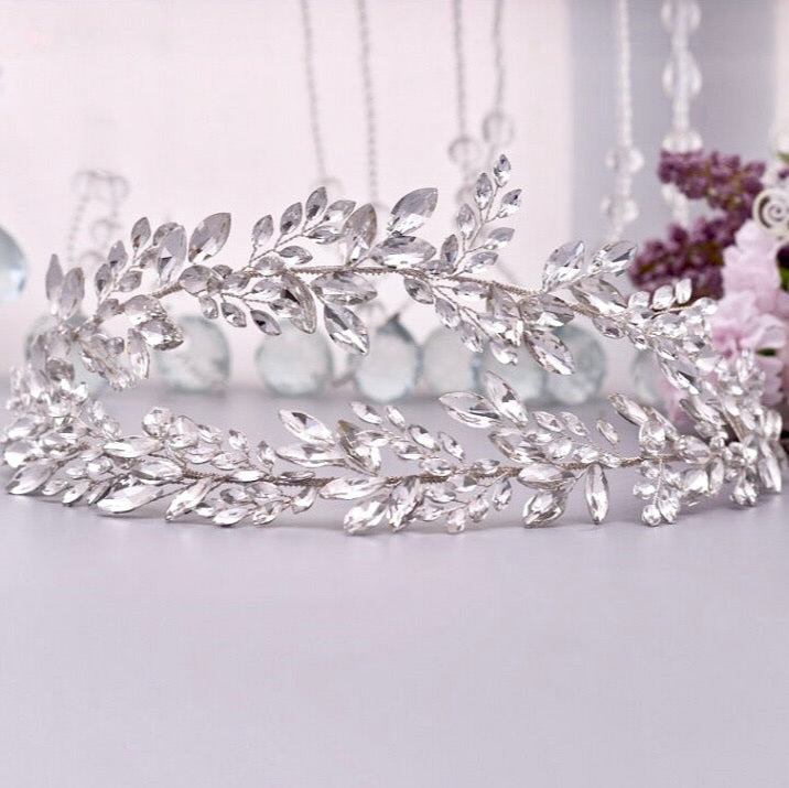 Monterra - Silver Crystal Bridal Hair Accessory