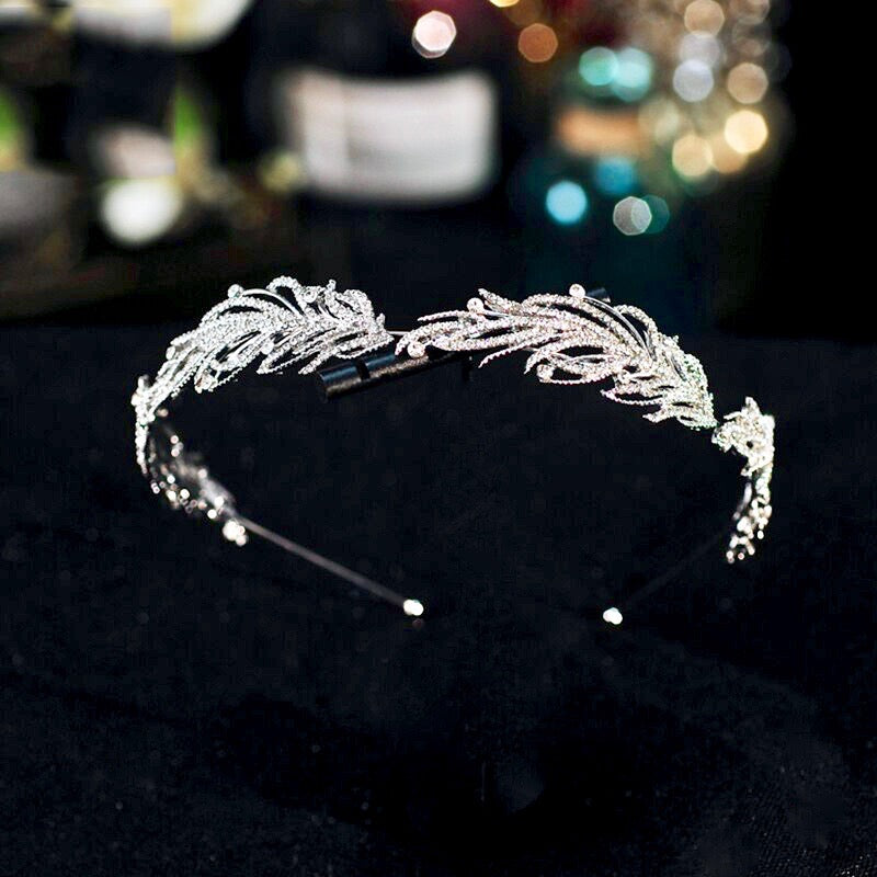 Myrah - Micro-Pave Crystal Bridal Headband/Tiara