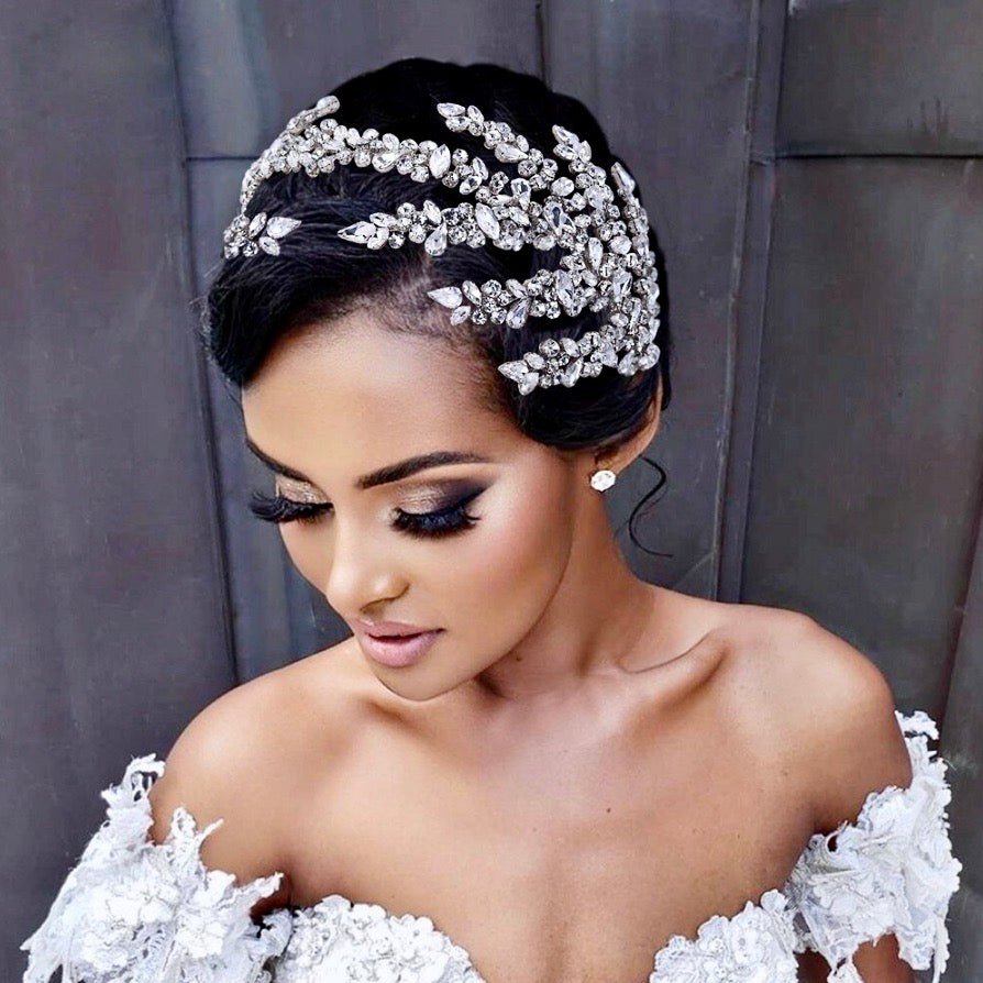 Argentina - Silver Crystal Bridal Headdress