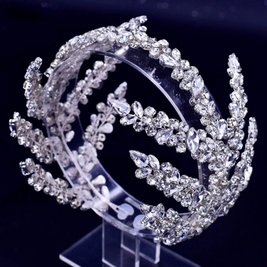 Argentina - Silver Crystal Bridal Headdress