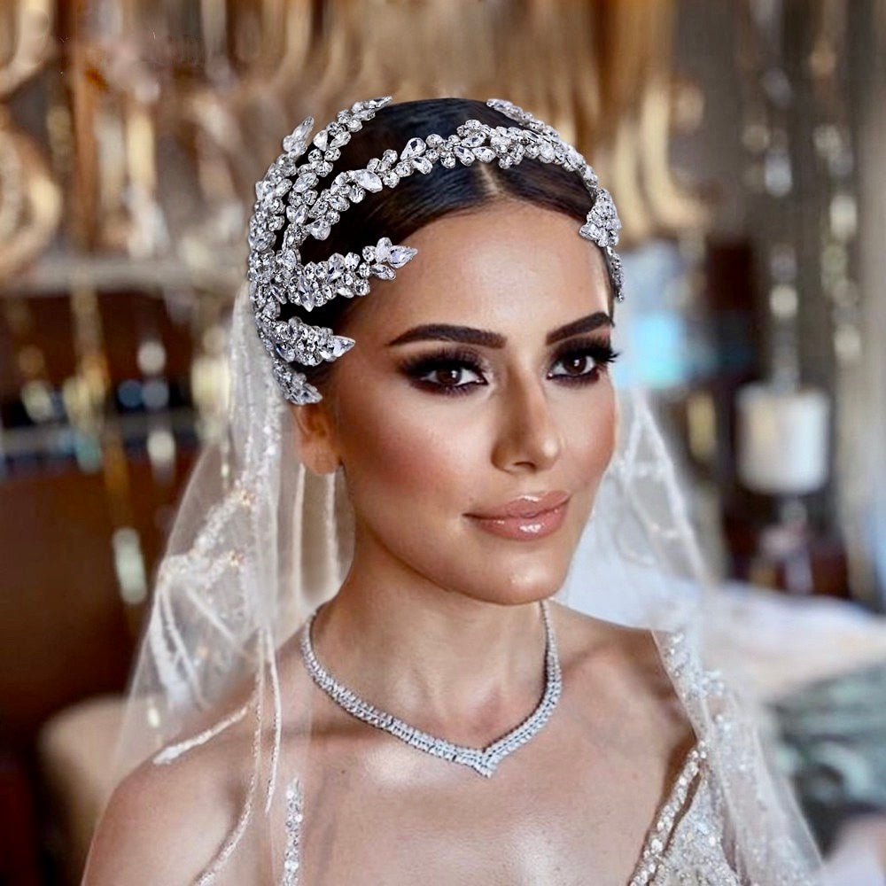 Argentina - Silver Crystal Bridal Headdress