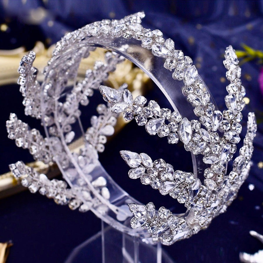 Argentina - Silver Crystal Bridal Headdress