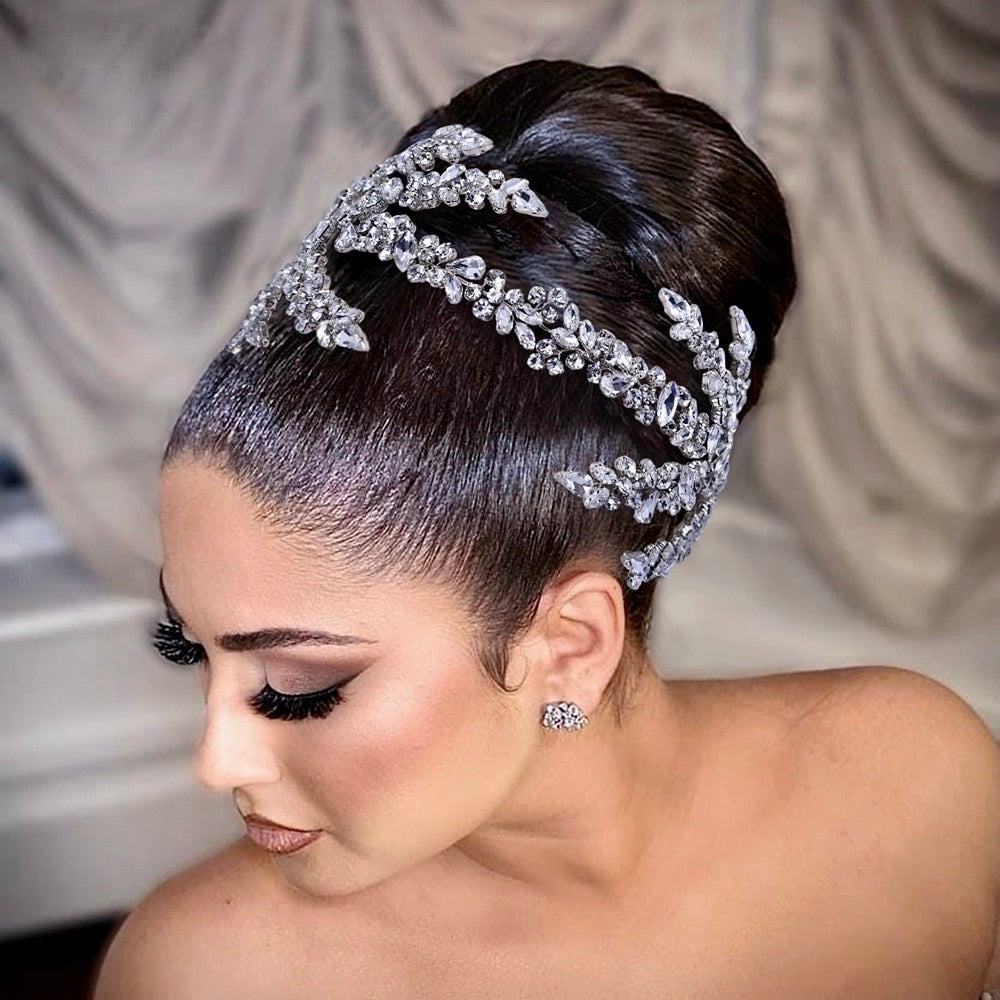 Argentina - Silver Crystal Bridal Headdress