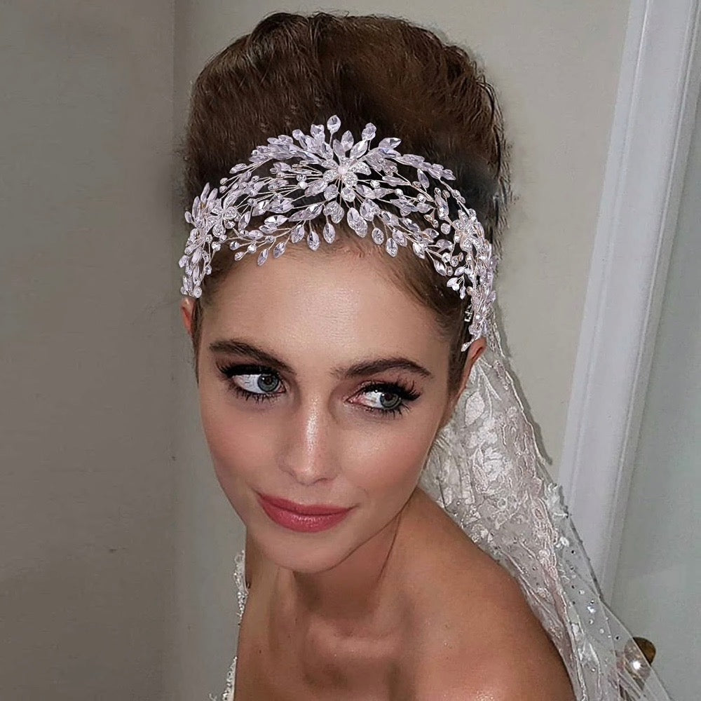 Serenade - Silver Crystal Bridal Headdress