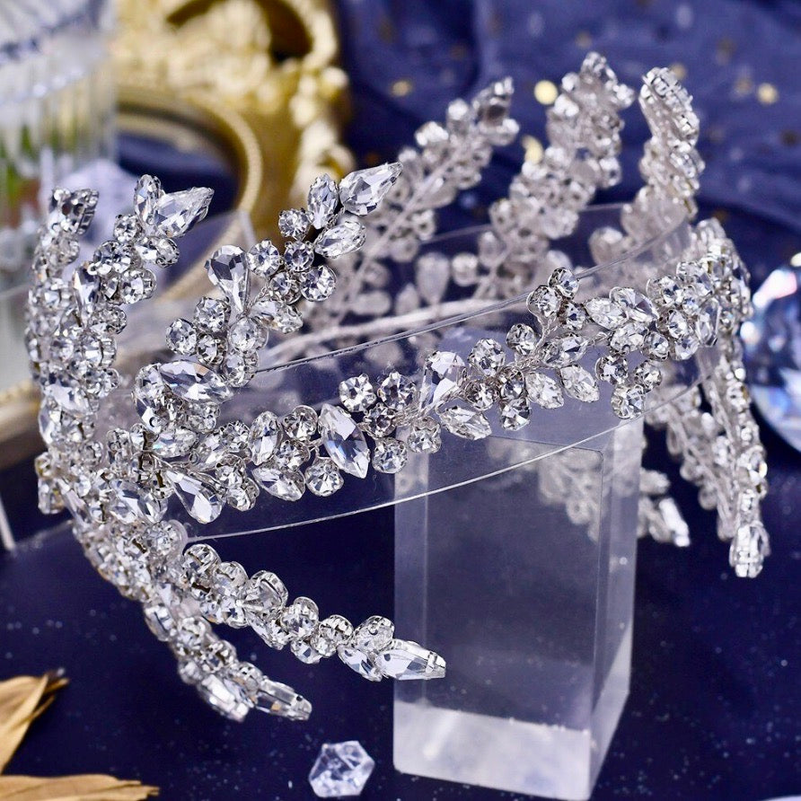 Argentina - Silver Crystal Bridal Headdress