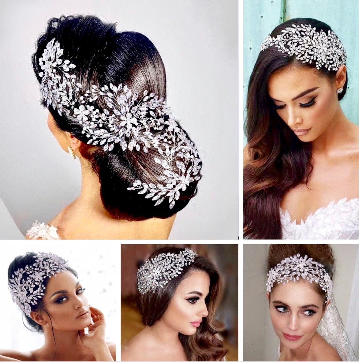 Serenade - Silver Crystal Bridal Headdress