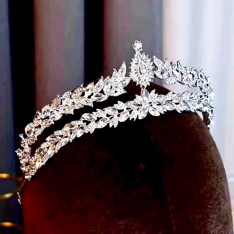 Valentina - Silver Crystal Bridal Tiara