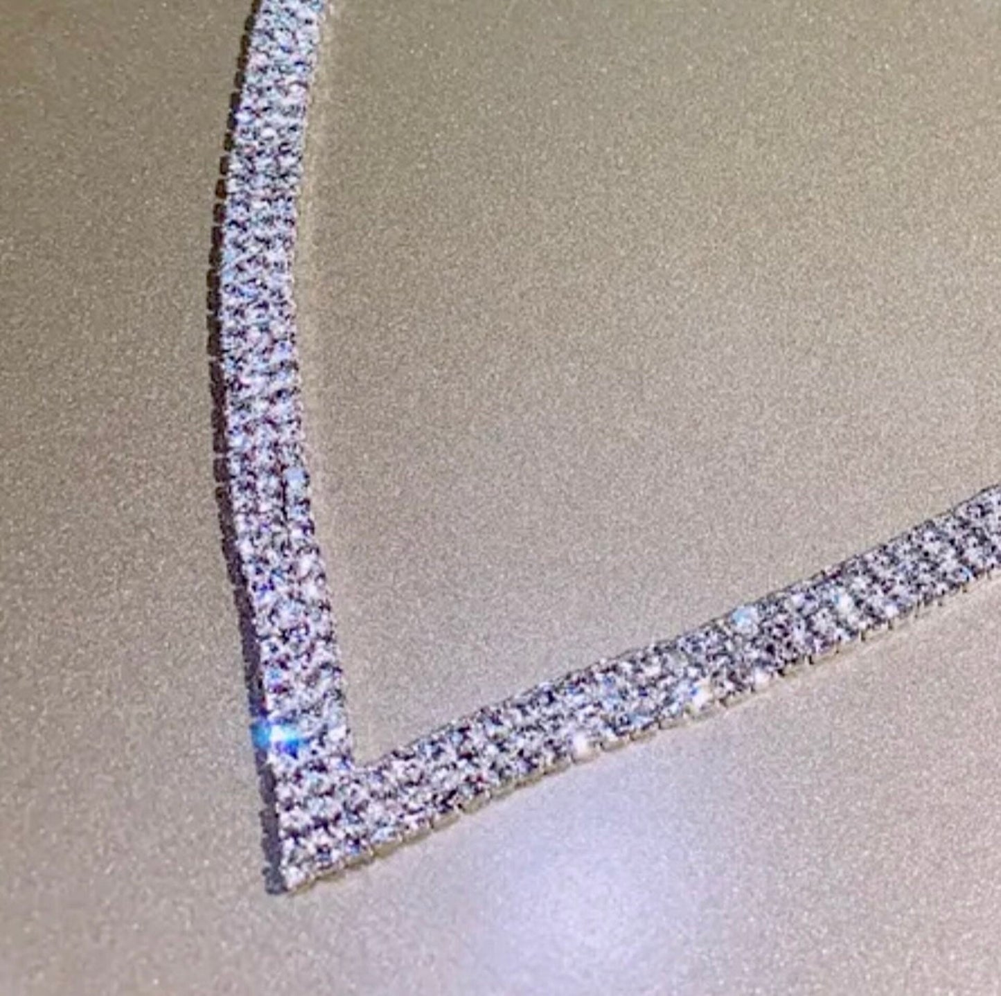 Adalynn - Crystal V-Shaped Bridal Necklace