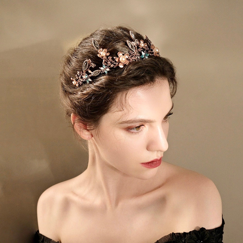 Aryonna - Bohemian Gold Bridal Tiara