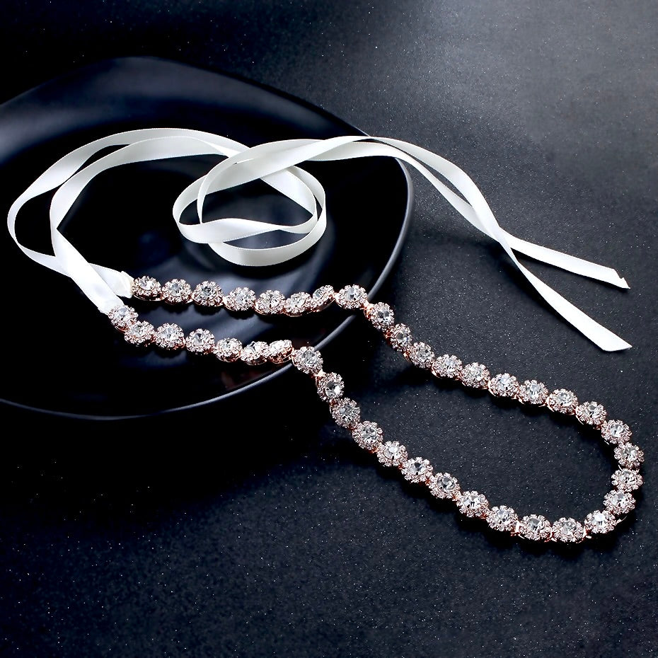 Soleil - Crystal Bridal Belt - available in Silver, Rose Gold and Yellow Gold