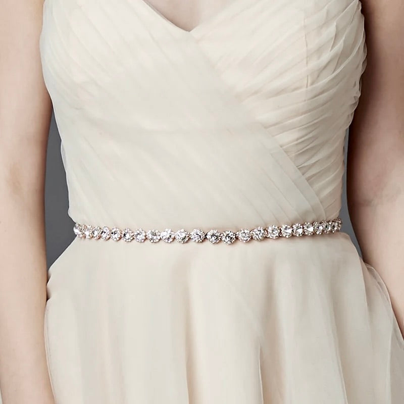 Soleil - Crystal Bridal Belt - available in Silver, Rose Gold and Yellow Gold