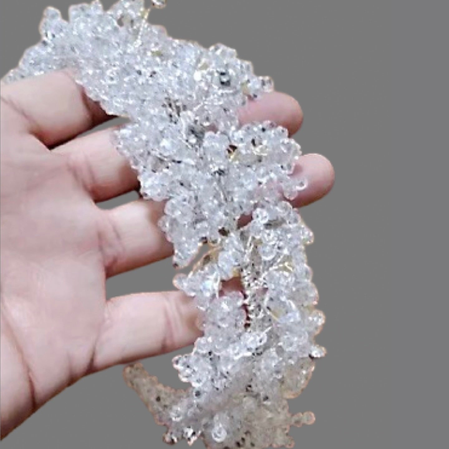 "Ira" - Silver Crystal Bridal Headband