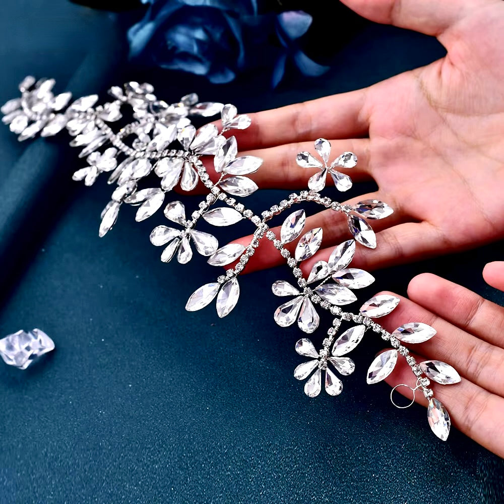 Dulce - Silver Crystal Bridal Hair Accessory