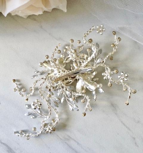 "Clarise" - Crystal Bridal Hair Clip/Vine
