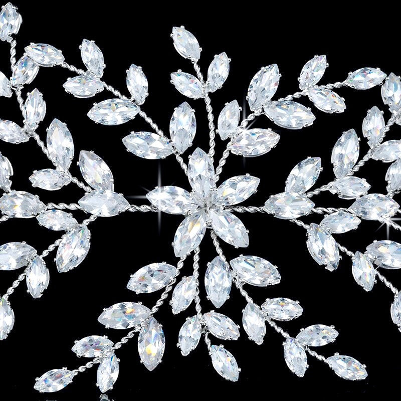 "Madeira" - Silver Cubic Zirconia Bridal Headband