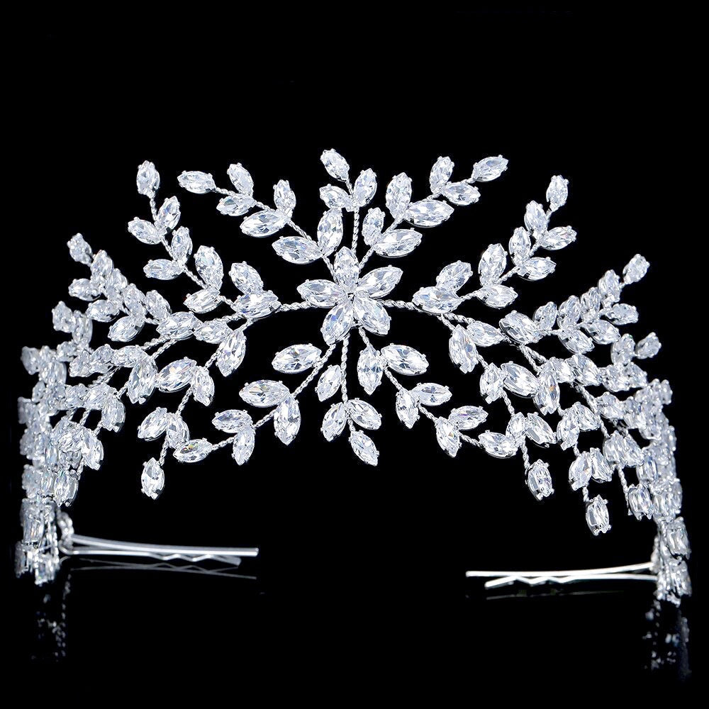 "Madeira" - Silver Cubic Zirconia Bridal Headband