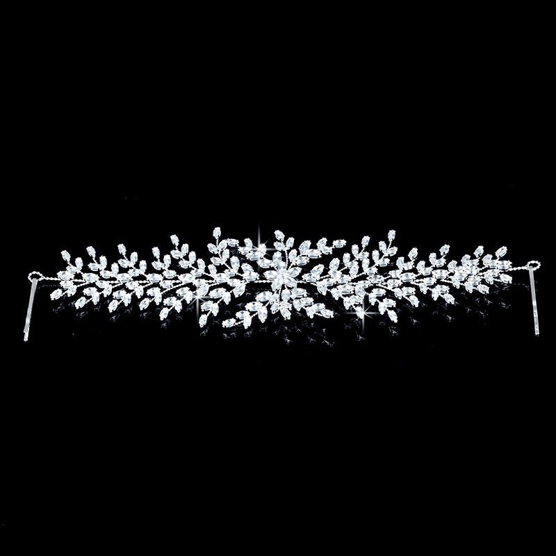 "Madeira" - Silver Cubic Zirconia Bridal Headband