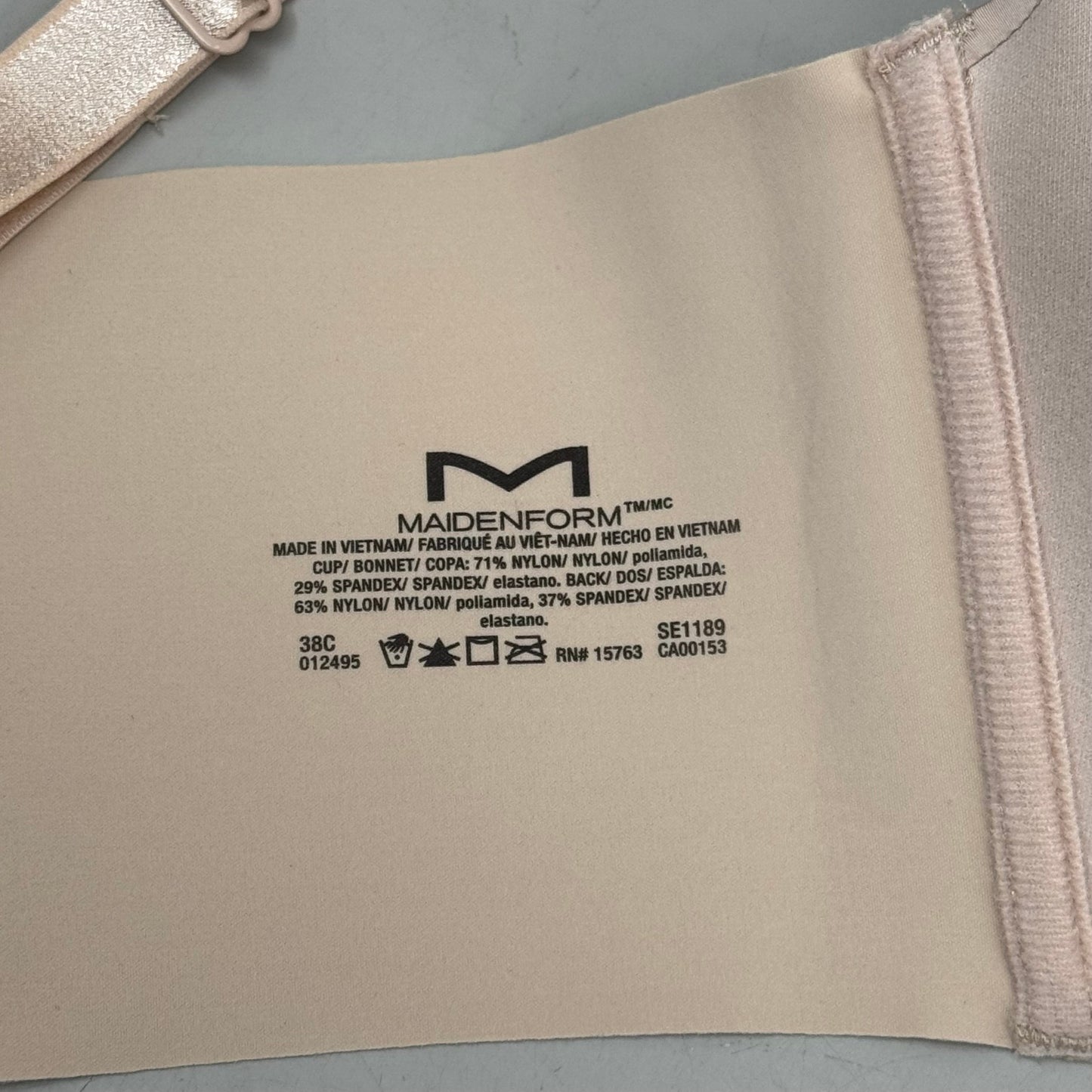 MAIDENFORM Women's One Fab Fit Everyday Bra Full Coverage Racerback Sz: 38C
