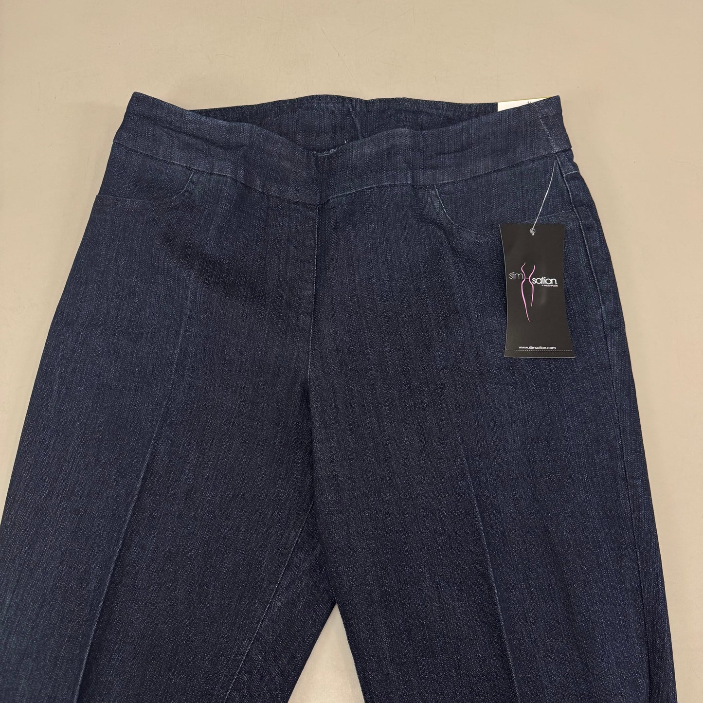 MULTIPLES Narrow Leg Pant Petite Women's Sz 10 Denim M2604P