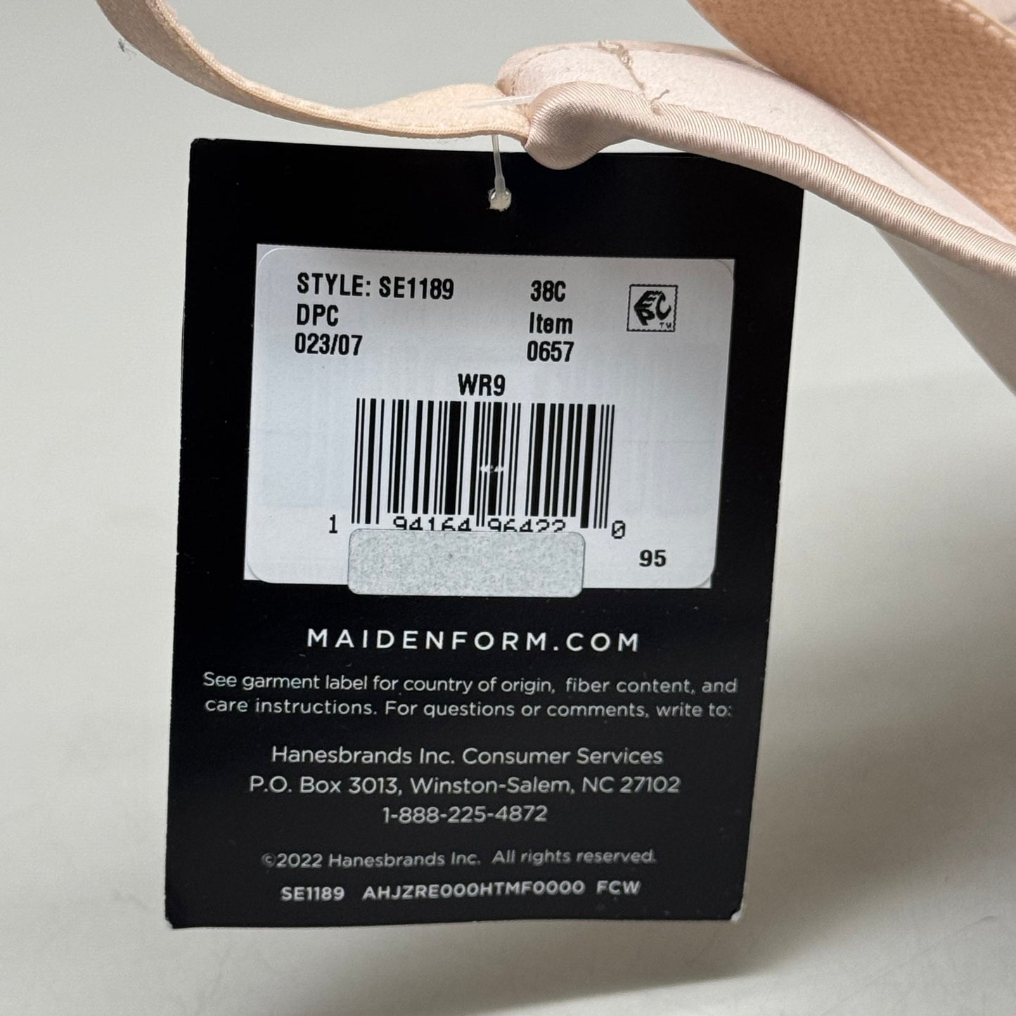MAIDENFORM Women's One Fab Fit Everyday Bra Full Coverage Racerback Sz: 38C