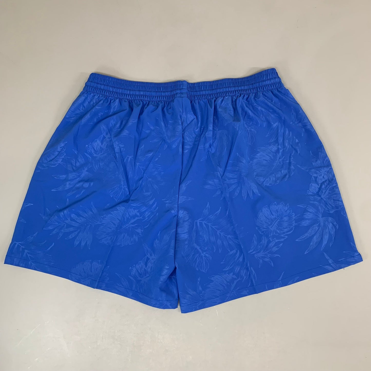 RAYA SUN Stretch Swim Style Shorts W/ Flower Design Women's 1X Blue/Gray