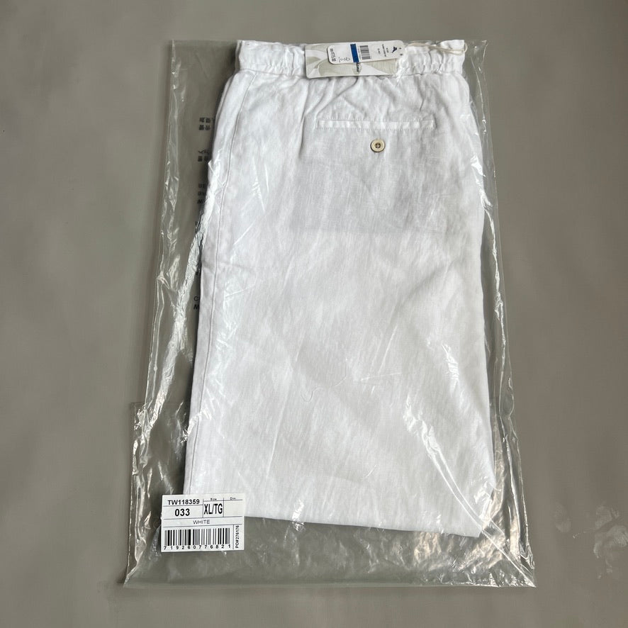 TOMMY BAHAMA Women's Palmbray Tapered Linen Pant White Size XL (New)