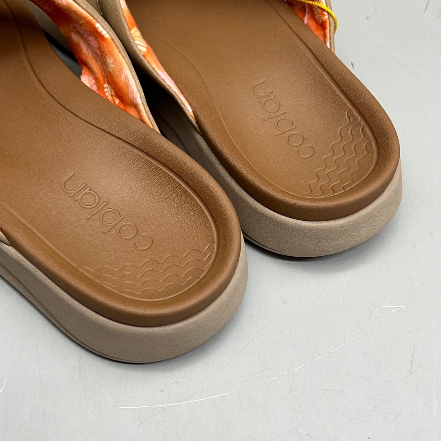 COBIAN Darby Synthetic Suede Strap Sandals Women's Sz 7, EU 37 Tan DAR24-230-7