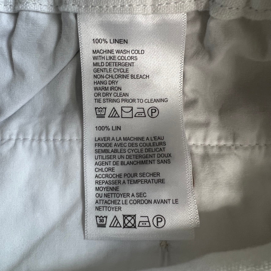TOMMY BAHAMA Women's Palmbray Tapered Linen Pant White Size XL (New)