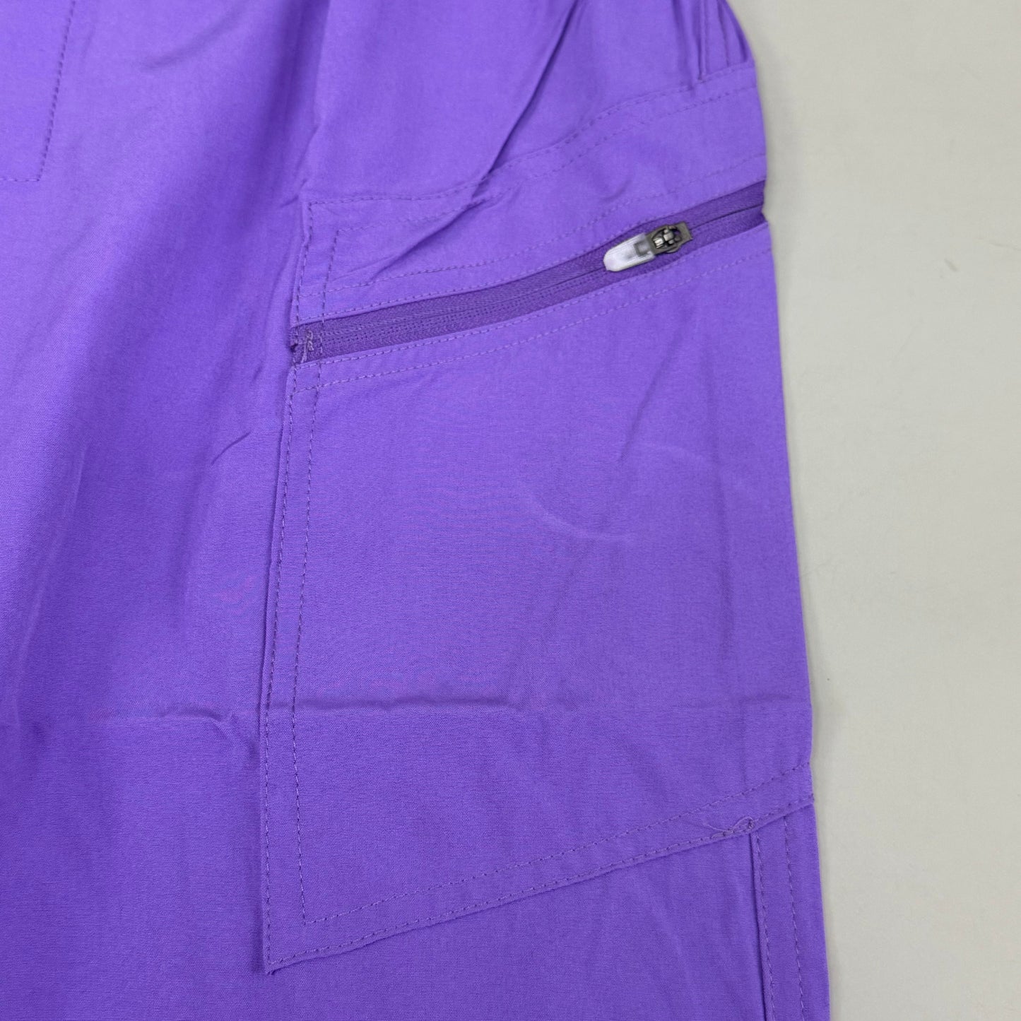 GREEN TOWN 4 Flex Scrubs Jumpsuit Cinch In Waist Women's Sz L Ultra Violet GFX-023AST