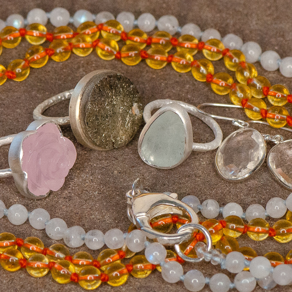 Rainbow Moonstone Medium + Clasp