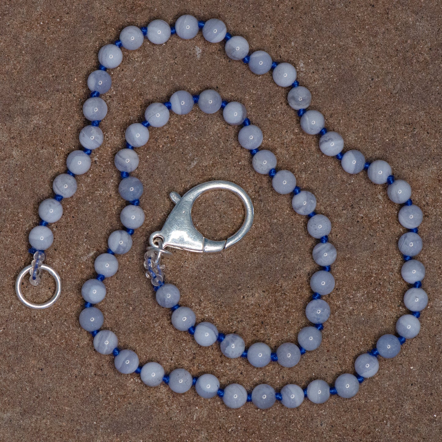 Blue Lace Agate Medium + Clasp