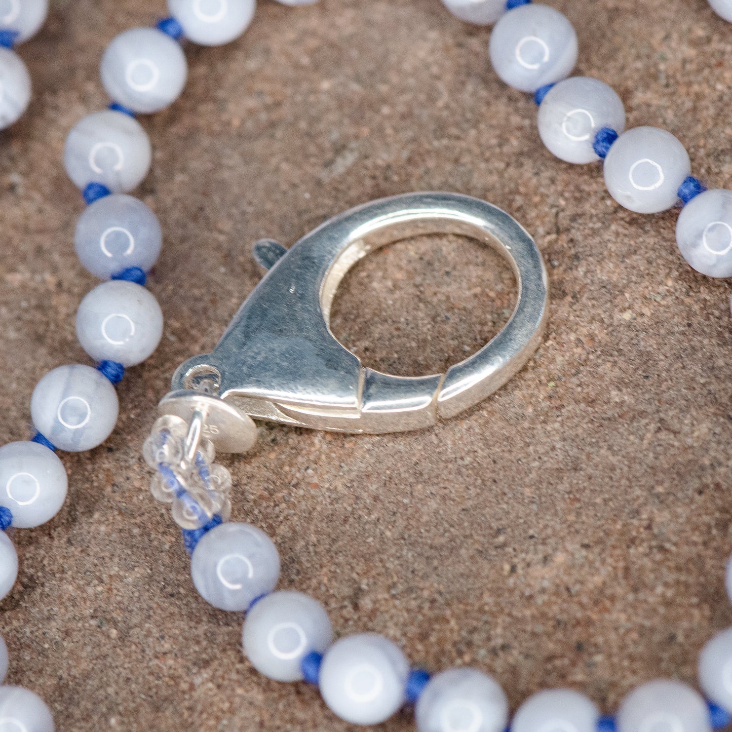 Blue Lace Agate Medium + Clasp