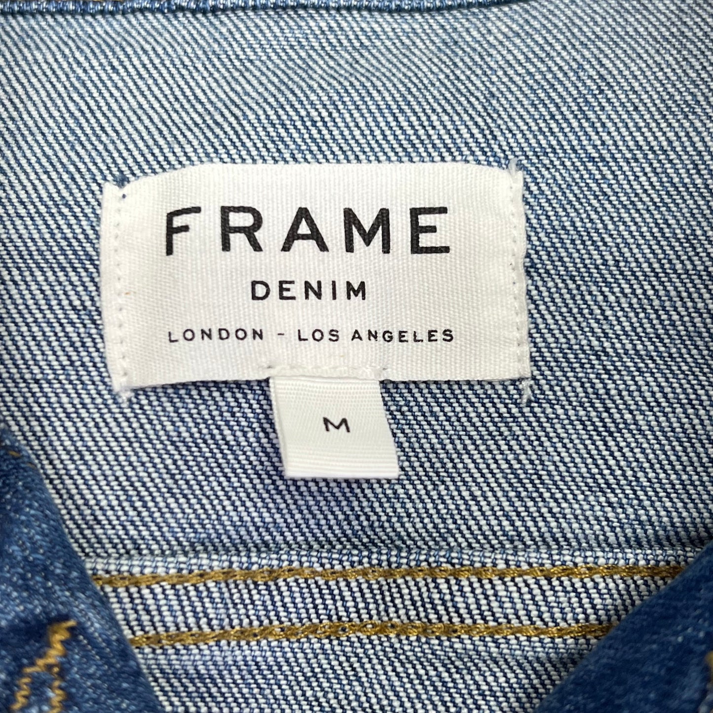 FRAME DENIM Button Cuffs Soft Jacket Women's Sz M Medium Blue Wash