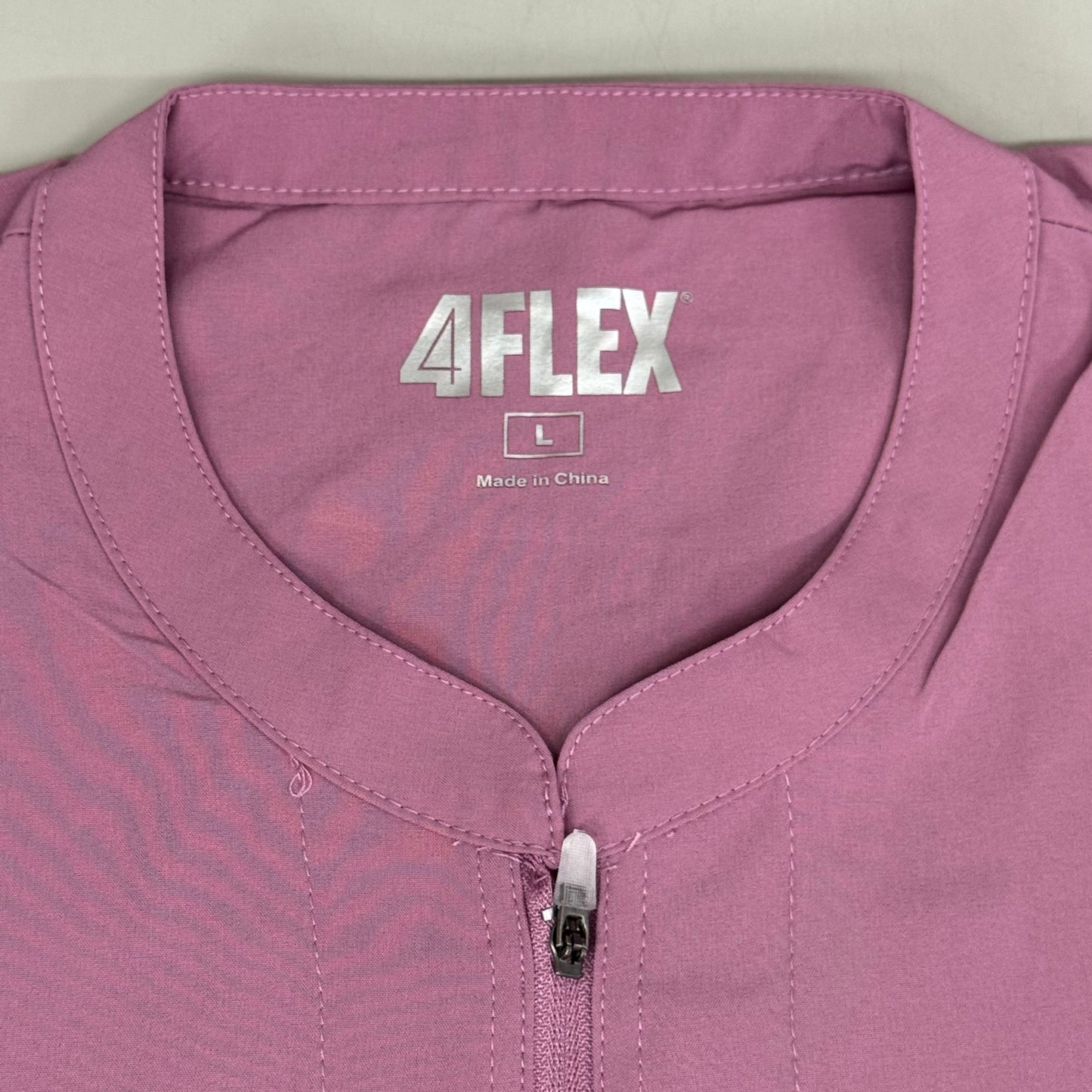 GREEN TOWN 4 Flex Scrubs Jumpsuit Cinch In Waist Women's Sz L Mauve GFX-023AST